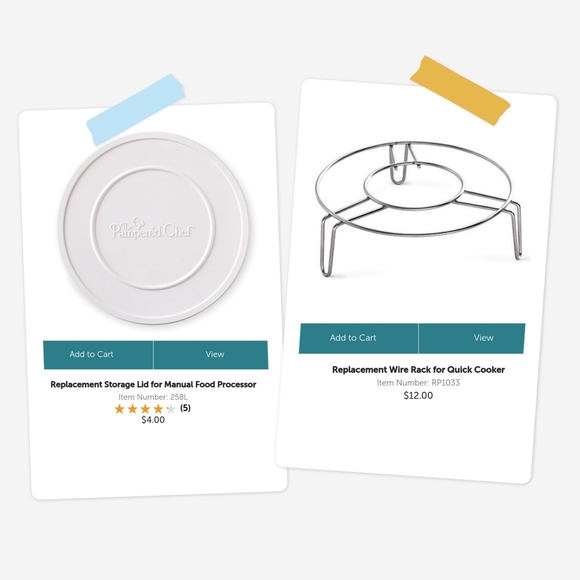 PAMPERED CHEF replacement parts👩‍🍳 😋 👌🏼 - Picture 1 of 3